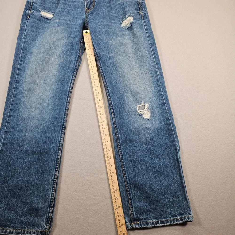 Aeropostale Mens Straight Leg Distressed Medium Wash Denim Blue Jeans 32x28 - Picture 5 of 12